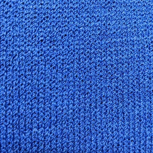 VINTAGE Blue Wool Stretch Midi Skirt 10 - Picture 3 of 7